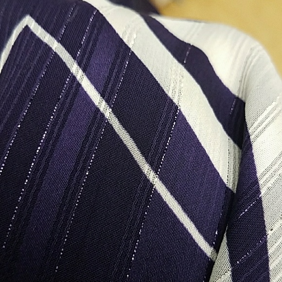 Lauren M. Petites Mod Print Chiffon Top T59 - Picture 5 of 5